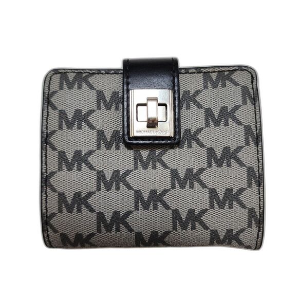 Michael Kors MK Women's Black Twist Lock Wallet - Picture 1 of 4